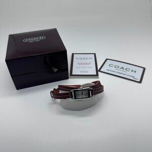 Coach Women's Double Wrap Watch Leather Band Needs Battery